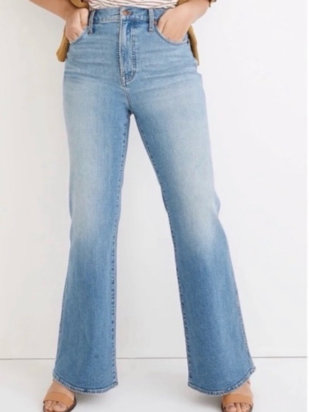Madewell 11” High-Rise Flare Jeans in Caine Wash